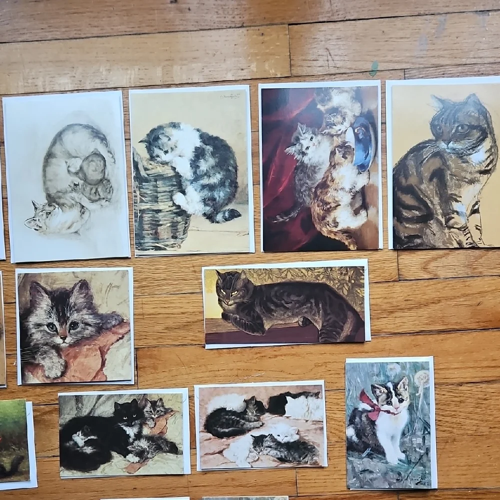 19 BLANK CHARMING CARDS OF CATS